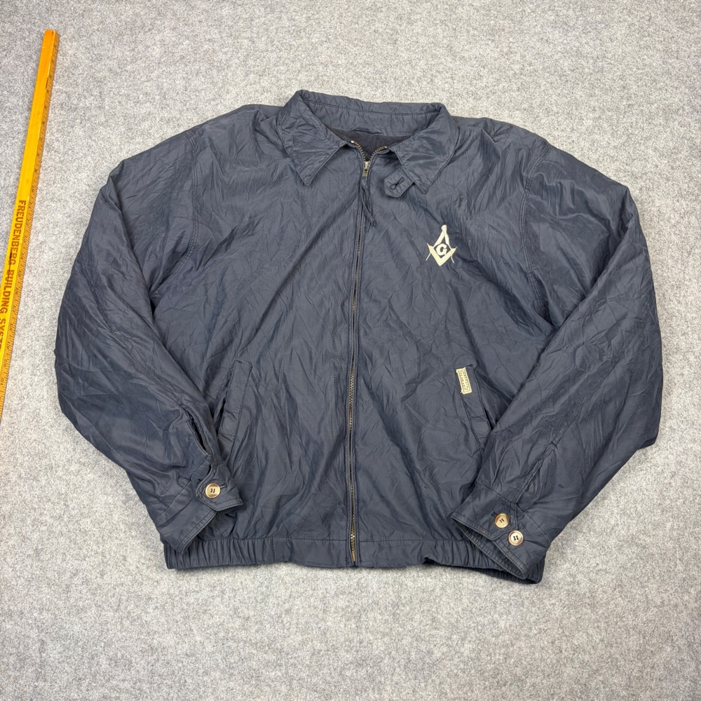 Timberline Colorado Mens Blue Masonic Fleece Lined Windbreaker Jacket Large